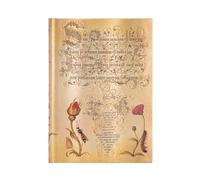 Hardcover Notizbuch Flämische Rose Midi Unliniert: Hardcover, 120 gsm, ribbon marker, memento pouch, elastic closure, book edge printing (Mira Botanica)