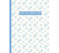 Hardcover Sketchbook with Numbered Unlined Pages: Cottagecore Blue Rose Pattern: Preppy Coquette Aesthetic Floral Art Journal for Drawing, Sketching & Creative Notes
