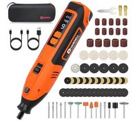 HARDELL 12 V Outil Rotatif Multifonction, OAmoladora Inalámbrica, 6 Velocidades, Pantalla, 80 Accesorios, Herramienta Rotativa Colgante, Batería 2000mAh De Carga Rápida, Para Lijar, Perforar Y Cortar