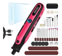 HARDELL 4V Mini Amoladora Inalámbrica, 5 Velocidades Mini Amoladora Eléctrica, Herramienta Rotativa con 86 accesorios para Moler, Cortar, Grabar, Lijado y Creación de Bricolaje