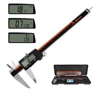 HARDELL Calibrador Digital 0-8 Pulgadas, Pantalla LCD Grande, Acero Inoxidable, Apagado Automático, Medición en Pulgadas/Milímetros/Fracciones, Impermeable, Herramienta de Precisión para Bricolaje