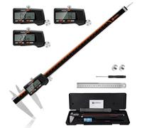 HARDELL Calibrador digital Vernier, herramienta de medición de calibre de acero inoxidable de 6 pulgadas con pantalla LCD grande (300 mm)