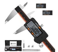 HARDELL Calibre Digital, 150mm Pie de Rey Digital Electrónico de Acero Inoxidable, Calibrador Digital con Pantalla LCD Grande, MM/Pulgadas Conversión, Calibre Digital Profesional para Industria/Hogar