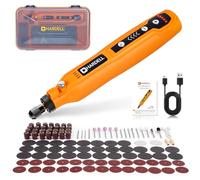 HARDELL Mini herramienta giratoria inalámbrica, 5 velocidades y carga USB con funda de almacenamiento, herramienta giratoria multiusos de 3,7 V para lijar, pulir, perforar, grabar, manualidades