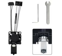 Hardened Steel Hotend Kit con ventilador para impresora 3D Bambu Lab P1P/P1S, totalmente metal Hotend con boquilla de acero endurecido de 0,4 mm, bloque calefactor de cobre chapado y termistor