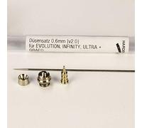 Harder & Steenbeck 123723 Juego de boquillas de 0,6 mm para Evolution, Infinity, Ultra + Grafo