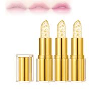 Hardpointing Color Changing Lipstick,Trylevora Beneficial Lipstick Imaginaryl Lip Stain,Lufora Crystal Clear Color Changing With Gold Flakes,Long-Lasting Moisturizing Lip Balm (3pcs)