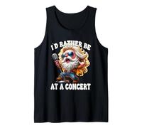 Hardrock Gnome With Rocker Hands Id Rather Be At A Concert Camiseta sin Mangas