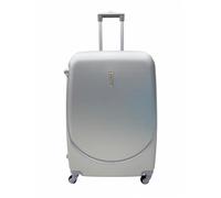Hardshell Luggage Set, ABS Material, 4 Wheels, Telescopic Handle and Grip, Combination Lock, 4 Size Options, Lightweight, Comfortable Structure, Zipper Opening, Interior Lining (SILVER, L)