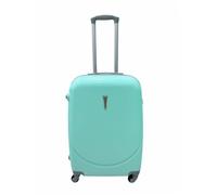 Hardshell Luggage Set, ABS Material, 4 Wheels, Telescopic Handle and Grip, Combination Lock, 4 Size Options, Lightweight, Comfortable Structure, Zipper Opening, Interior Lining (GREEN, M)