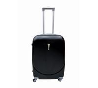 Hardshell Luggage Set, ABS Material, 4 Wheels, Telescopic Handle and Grip, Combination Lock, 4 Size Options, Lightweight, Comfortable Structure, Zipper Opening, Interior Lining (BLACK, M)