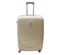 Hardshell Luggage Set, ABS Material, 4 Wheels, Telescopic Handle and Grip, Combination Lock, 4 Size Options, Lightweight, Comfortable Structure, Zipper Opening, Interior Lining (CHAMPAGNE, L)