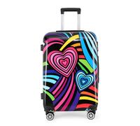 Hardside Concha Maleta Juego Corazón Impreso Equipaje Ligero Cabina Bolsa Viaje