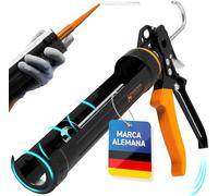 HARDTWERK Hydro - Prensa de cartucho de silicona con cortador de cartuchos [18:1] pistola de cartucho profesional para cartuchos de sellado y adhesivo de 150-310 ml (silicona, acrílico, etc.)