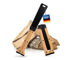 HARDTWERK Sierra japonesa Congo - Dos lados de corte y hoja de acero SK5 - ideal como sierra para carpintería precisa y uso en exteriores | La sierra de podar es plegable, ideal para cortes