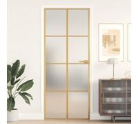Hardware-Building Materials-Doors-Home Doors-Interior Door Slim Golden 83x201.5 cm Vidrio templado y aluminio