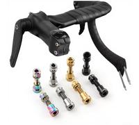 Hardware de bloqueo de aleación para montaje de horquilla delantera en bicicletas, tornillos y tuercas de rosca M5 compatibles con la mayoría de bicicletas de montaña y carretera (M5-19 mm Titanio)