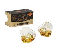 Hardware de Caballeros balancín Whisky Gafas, Plata, Conjunto de 2