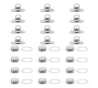 Hardware de fijación de lona para remolque de coche, 12 juegos de cerraduras giratorias de cobre con ojal ovalado con tensor