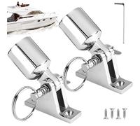 Hardware de la cubierta del, bisagra de cubierta | 2 pares Hardware de acero inoxidable,Accesorios de fijación de dosel de servicio pesado, Toldo de toldo marino Conjunto de accesorios para el patio