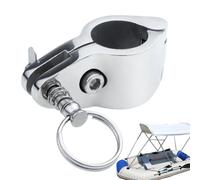 Hardware de montaje de Bimini, Hardware de techo Bimini Acero inoxidable | Abrazadera de mandíbula Bimini deslizante con bisagras Accesorios marinos resistentes de acer