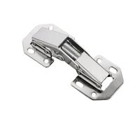 Hardware de muebles bisagra gabinete 90 grados 3/4 pulgadas puerta no perforada hidráulica Cierre tornillo banda plegable 10 Uds(4 inches)