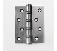 Hardware de puerta, Conector de bisagra de acero inoxidable grueso de 4 pulgadas, bisagras silenciosas, herrajes for muebles, 1 Uds.(Silver black)