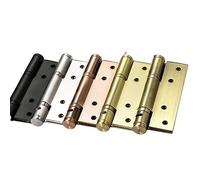 Hardware de puerta, Conector de muebles de resorte de ventana de gabinete de puerta de bisagra hidráulica de acero inoxidable fino 1 Uds(Brass)