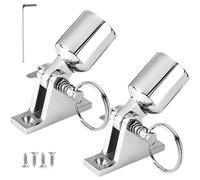 Hardware Del Barco | Kit De Bimini De 2.5 Cm | Conjunto De Accesorios De Montaje De Liberación Rápida | 316 Juego De Bisagra De Cubierta De Acero Inoxidable Con Esmalte De Espejo, Duradero En