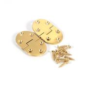 Hardware del Gabinete, 2 Piezas de Latón para Bandeja de Mayordomo, Bisagra de Borde Redondo de 2-1/2x1-1/2 con Tornillos y Solapa Plegable