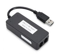 Hardware Externo, USB 56K Fax de Acceso Telefónico Externo, Módem de Datos Puertos RJ11 Duales Compatibles con Identificador de Llamadas Computadora Módem de Fax Portátil para