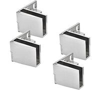 Hardware for muebles Accesorios de bisagra gabinete cierre suave, paquete 4 bisagras puerta vidrio Bisagra vino exhibición