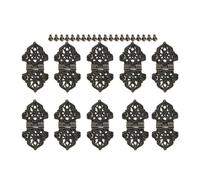 Hardware muebles caja bisagra cerradura herrajes for muebles puerta de gabinete cajón decorativo for almacenamiento de joyería caja de madera(Bronze)