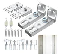 Hardware para puerta corredera - Kit de piezas de repuesto para puertas plegables con guía de rodillos, reparación de accesorios fáciles de instalar | Puertas interiores de almacenamiento Reparado