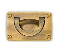 Hardware Philosophy Creativity - Tiradores de latón para caja y cajón de 7,6 cm, juego de 2 unidades, diseño arquitectónico, de interiores, accesorios de personalización de armarios de muebles