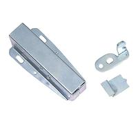 Hardware Solutions - Escotilla para loft, pestillo táctil, empuje para abrir y cerrar, puerta de armario de ático, chapado en zinc, 80 mm, fijaciones incluidas