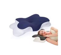 Hardware Tribe Almohada cervical ergonómica de mariposa, almohada cervical de espuma viscoelástica, almohada de mariposa para todas las posiciones de sueño, la almohada ideal para aliviar el cuello.