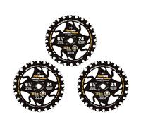 Hardwin Hoja de sierra circular de 6.5 pulgadas y 24 dientes para corte de madera, punta de carburo, ahorro de energía, diseño de dientes de cola de milano dual, baja fricción, suave, tiempo de