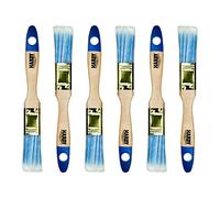 Hardy Pincel Plano Serie 42 para Pintar con Pinturas Acrílicas y Barnices Cobertura Eficiente y Uniforme Cerdas Sintéticas y Mango de Madera Set 6 Uds Ancho 25mm