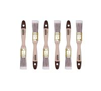 HARDY WORKING TOOLS brochas pintura set de 6 piezas, 6 piezas - 25 mm de ancho, brochas pintura madera, Cepillo de pintura Serie *45*, 6PCS, pinceles pintura set A0205-450610
