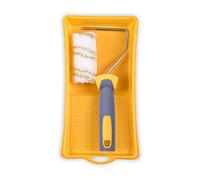 Hardy Working Tools Juego 3 piezas: rodillo 10 cm Maxprofi con bandeja 30x29 cm. Incluye modelo de 30 mm para acrílicas con depósito, 12 mm para silicona y rodillo de poliamida para acabados.