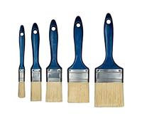 Hardy Working Tools Juego de 5 Piezas Serie 06. Pinceles Planos de 13, 25, 38, 50 y 63 mm para Trabajos de renovación. Ideales para aplicar Pintura acrílica y Barniz sobre Madera o Metal.