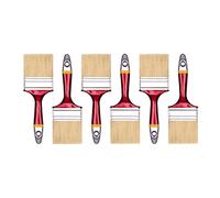 Hardy Working Tools: Juego de 6 Pinceles Planos de 75 mm Serie 33. con cerdas Naturales y Fibras sintéticas, Mango de Madera Natural, Pintura y barnizar con Acabado Profesional.