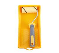 Hardy Working Tools - Kit de Pintura: Pequeña Funda 10 cm Ø30 mm + Montura con Mango Bimaterial + Bandeja de Pintura - Funda Hardstar de Poliéster Pelo 9 mm para Pintar Paredes y Techos
