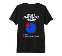 ¿Haré Trainspotting Hoy? Sí Gráfico Circular Trainspotter Camiseta Premium