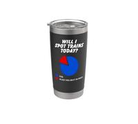 ¿Haré trainspotting hoy? Sí Gráfico circular Trainspotter Vaso térmico de acero inoxidable de doble pared