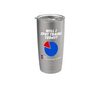 ¿Haré trainspotting hoy? Sí Gráfico circular Trainspotter Vaso térmico de acero inoxidable de doble pared