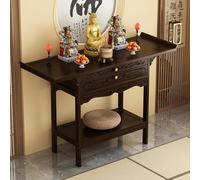 HARELA Altar Budista de Templo Santuario Personal Mesa de Altar, con Almacenamiento De Cajones Bambú, para oraciones budistas, Ceremonia del té(120 * 33cm/47.2 * 13in)