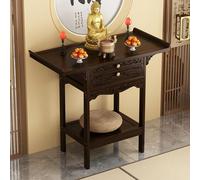HARELA Altar Budista de Templo Santuario Personal Mesa de Altar, con Almacenamiento De Cajones Bambú, para oraciones budistas, Ceremonia del té(66 * 33cm/26 * 13in)