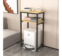 HARELA Armario de Almacenamiento Al Vacío Robot, Gabinete de Soporte para Aspiradora Robot, para Barrer, Mesa Auxiliar, Mesita de Noche(Black B,50x80cm/19.7x31.5in)